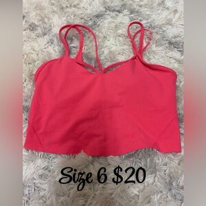 Pink Strappy Crop Top: lululemon